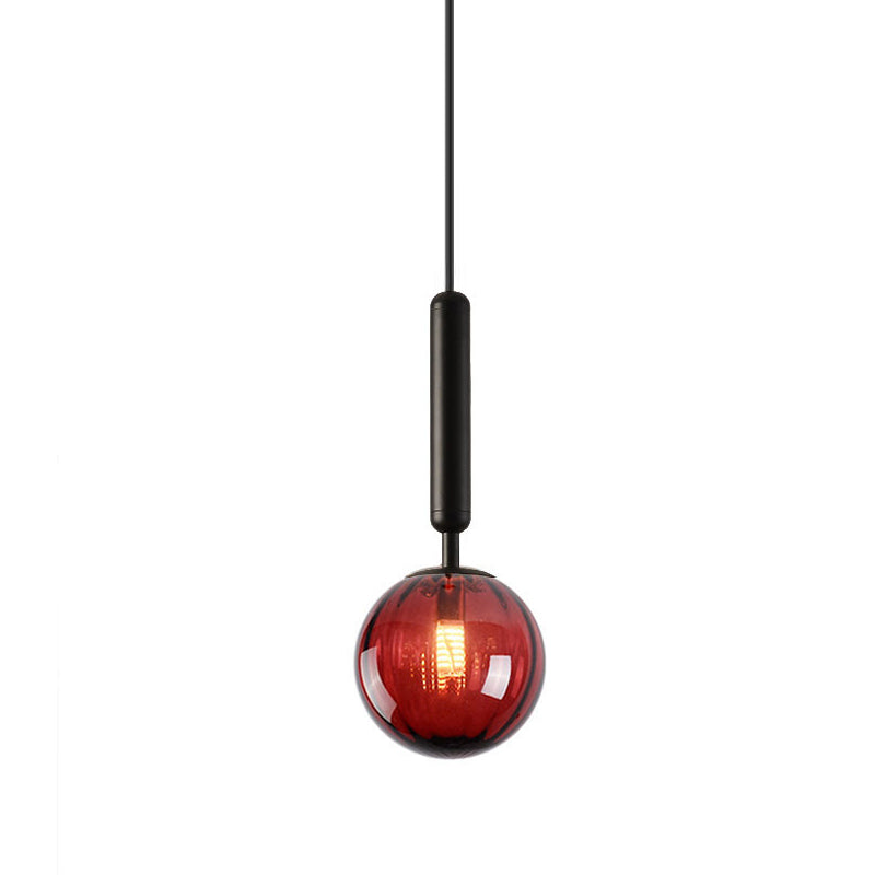Modern Style Globe Glass Pendant Light Fixtures Living Room Hanging Light