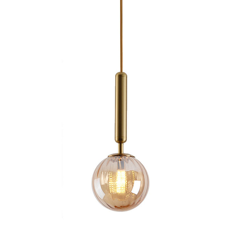 Modern Style Globe Glass Pendant Light Fixtures Living Room Hanging Light