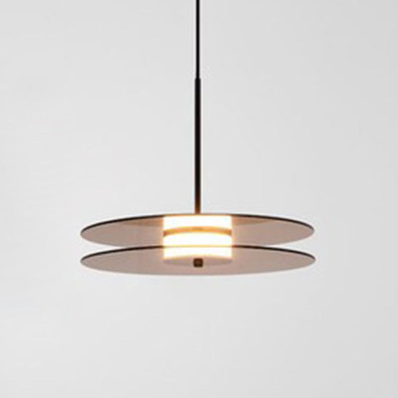 Modern Style LED Pendant Light 1 Light Round Glass Hanging Light for Dinning Room