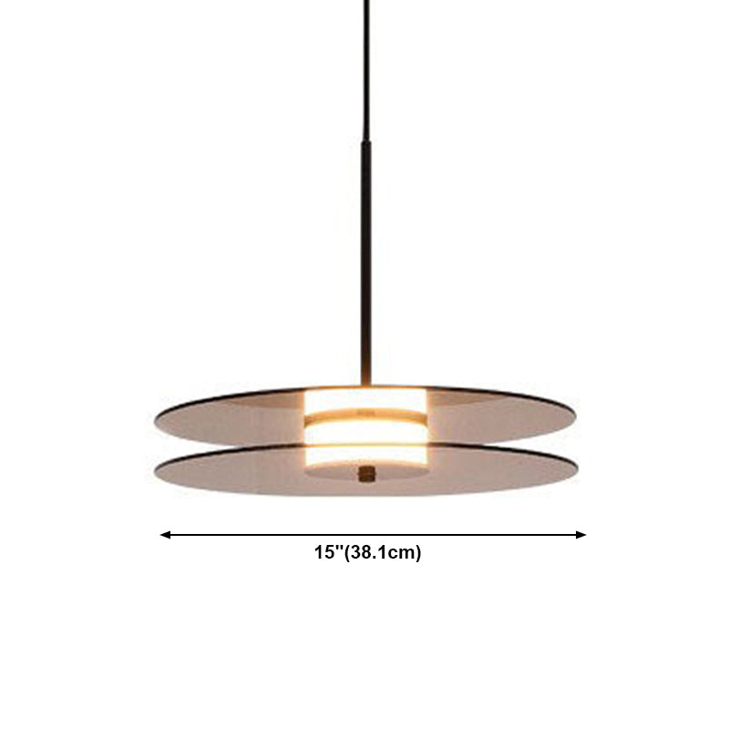 Modern Style LED Pendant Light 1 Light Round Glass Hanging Light for Dinning Room