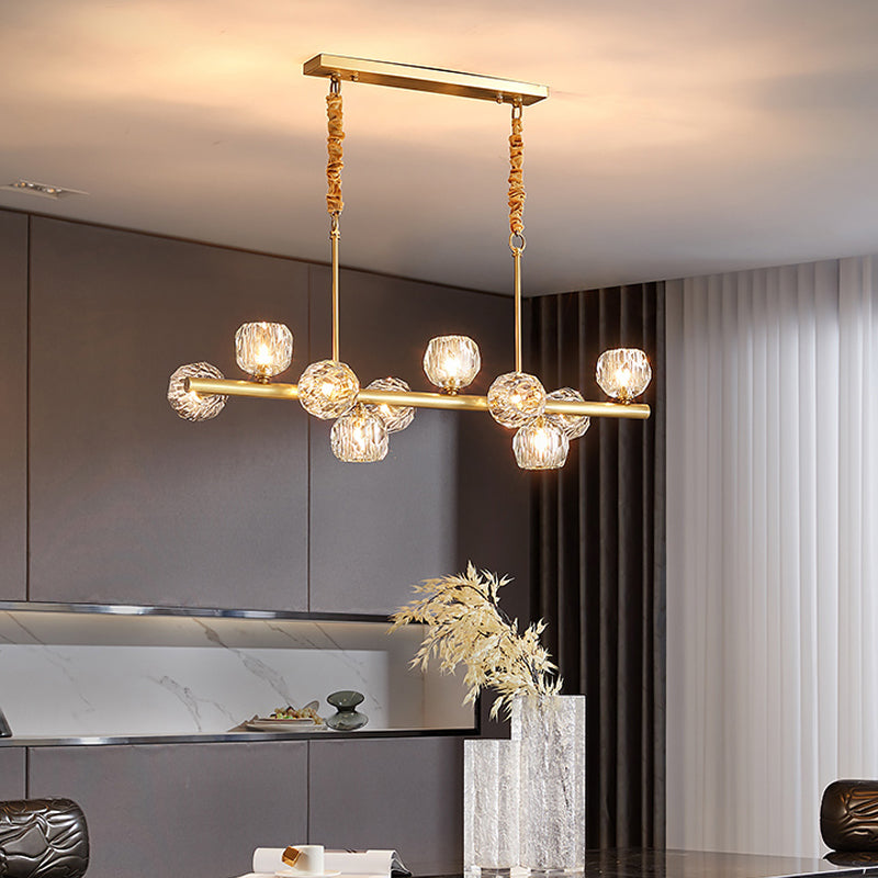 Modern Style Dining Pendant Light Crystal Shade Chandelier Lamp Fixture for Kitchen