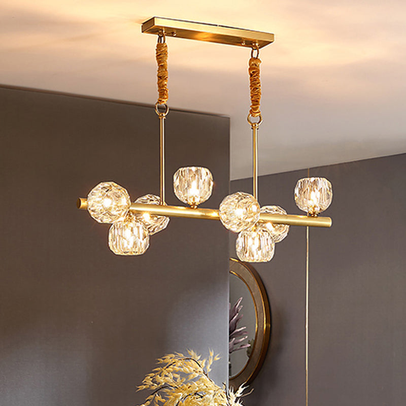 Modern Style Dining Pendant Light Crystal Shade Chandelier Lamp Fixture for Kitchen