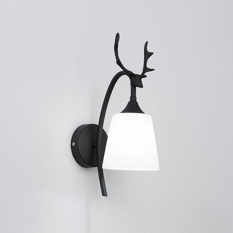 Contemporary Simple Wall Sconce Antler Wall Mounted Light Fixture for Bedroom