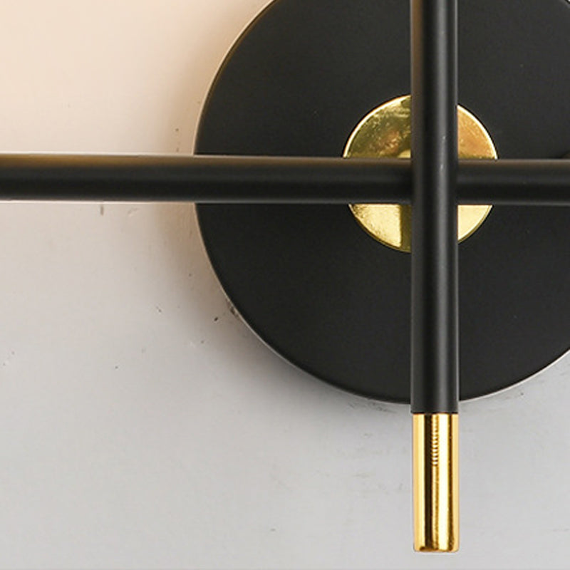 White Glass Wall Sconce 2 Head Wall Mounted Light Fixture for Study Room Sitting Room