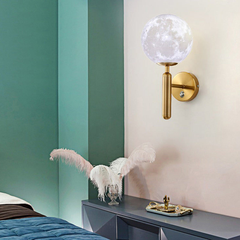 Contemporary 1 Head Wall Light Glass Shade Wall Sconce for Living Room