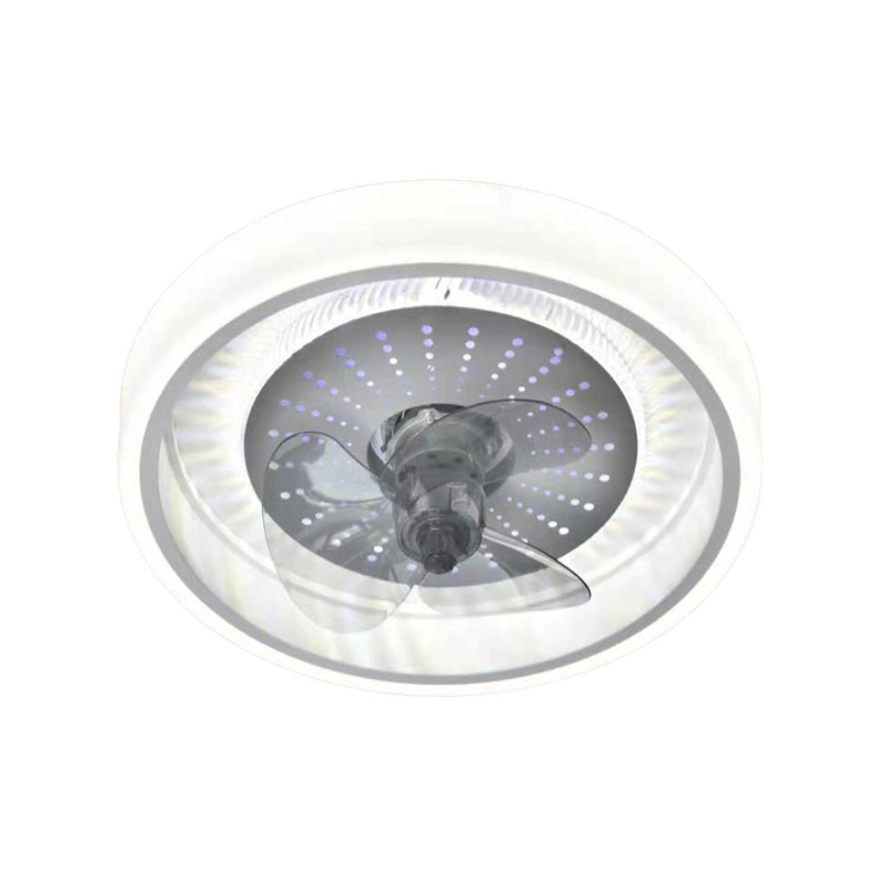 Kreisförmige Flush -Mount -Lüfterlampe Minimalist LED Semi Flush Mount Leuchte für Schlafzimmer