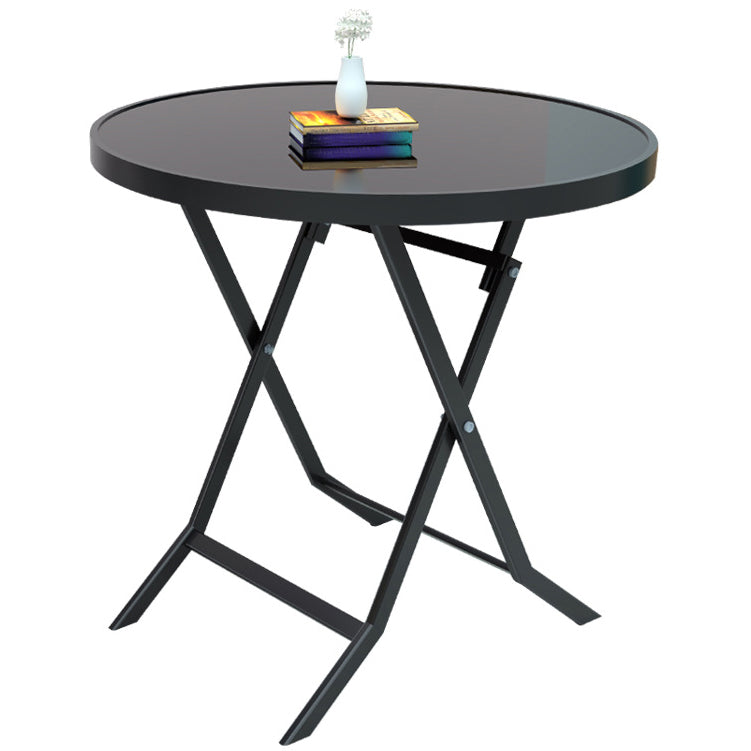 Mesa de comedor de estilo moderno Vidrsts Use para el hogar con marco negro
