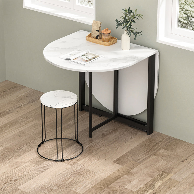 Mesa de comedor de estilo moderno Mesa de comedor ovalada de hoja ovalada para uso doméstico