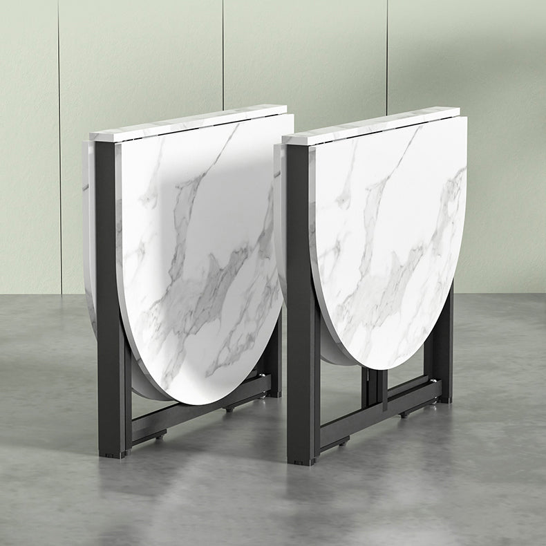 Mesa de comedor de estilo moderno Mesa de comedor ovalada de hoja ovalada para uso doméstico