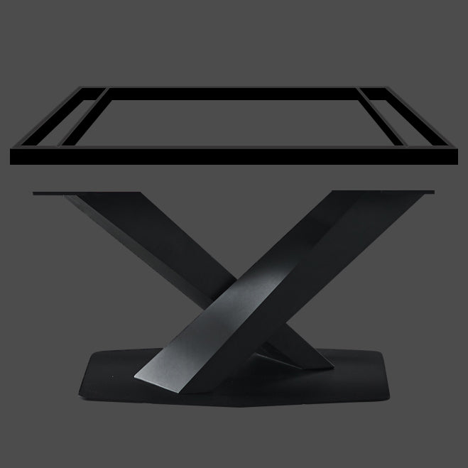 Mesa de comedor rectangular colección de comedor de piedra contemporánea con pedestal