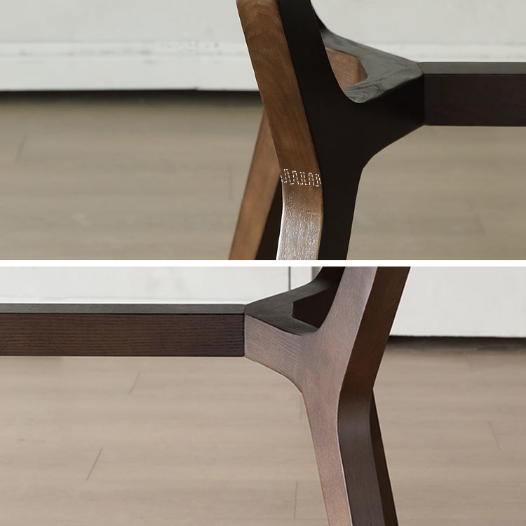 Mesa de comedor rectangular moderna de mediados de siglo Mesa de piedra sinterizada gris