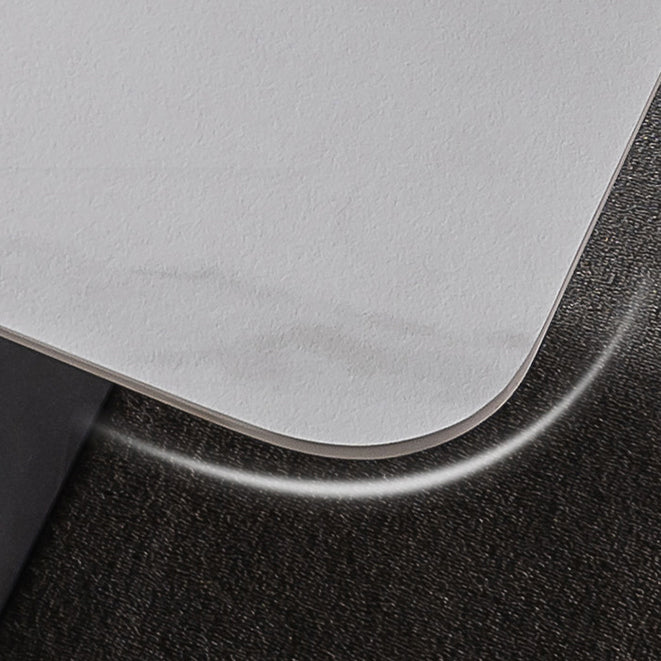 Contemporary Rectangle Dining Table Double Pedestal Furniture for Dining Room