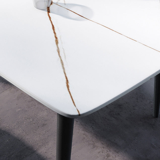 Rectangle Modern Dining Table Four-Color Fixed Table with Sintered Stone