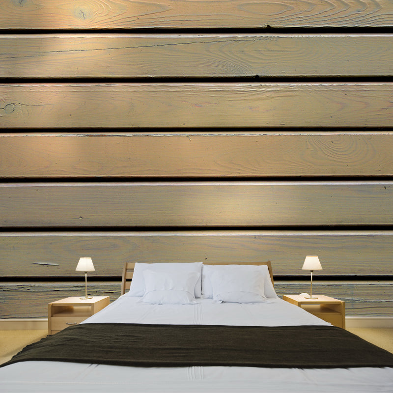 Wood Grain Mural Wallpaper Modern Bedroom Decoration, Custom Size Available