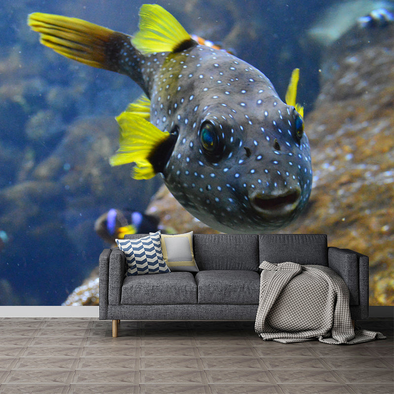 Simple Sea Creatures Mural for Dining Room, Personalized Size Available