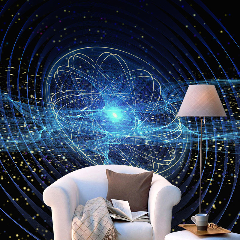 Abstract Physical Molecule Wall Mural Environment Friendly for Living Room