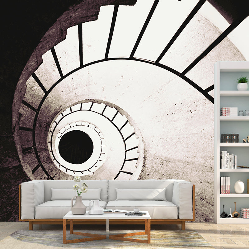Spiral Staircase Space Extension Mural for Guest Room, Personalized Size Available