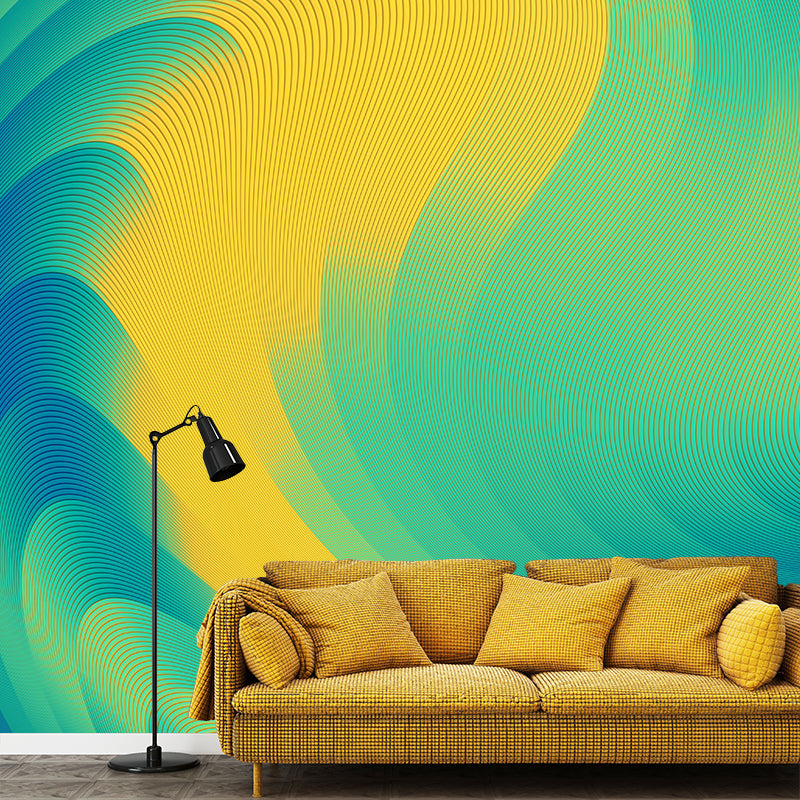 Stain Resistant Abstract Pattern Mural Wallpaper Decorative Wall Art for Room