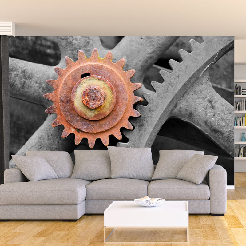 Industrial Metal Mural Wallpaper Decorative Wall Art for Wall Decor