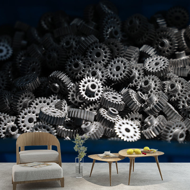 Mildew Resistant Industrial Metal Mural Wallpaper Wall Art for Decoration