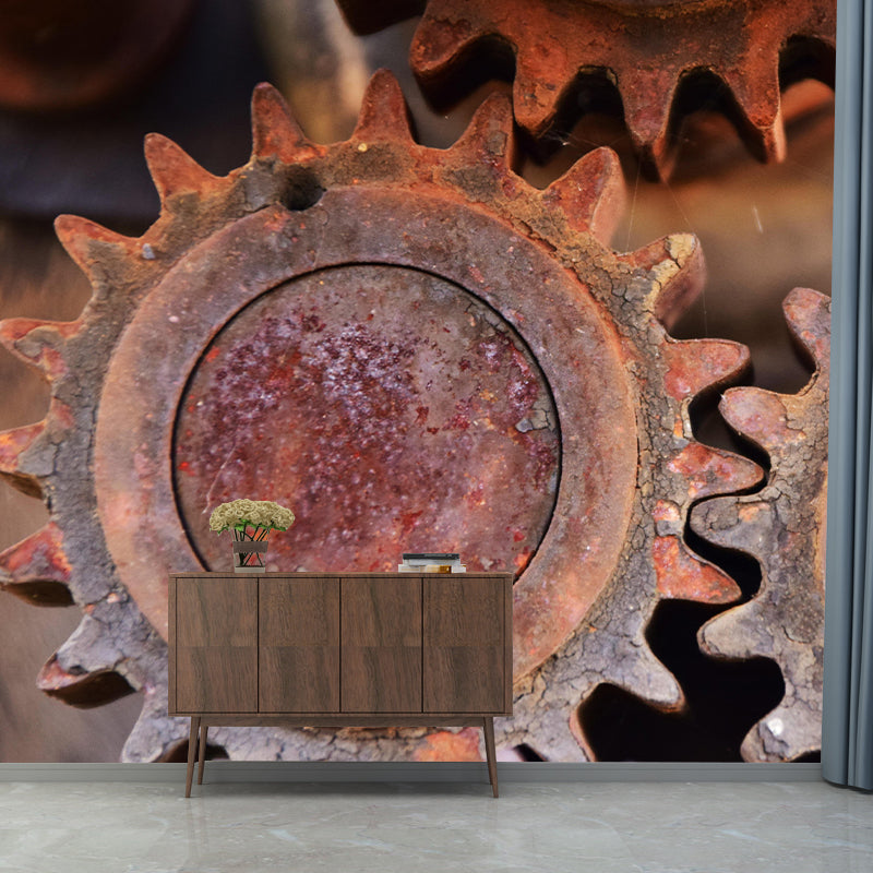 Mildew Resistant Industrial Metal Mural Wallpaper Decorative Wall Art for Decoration