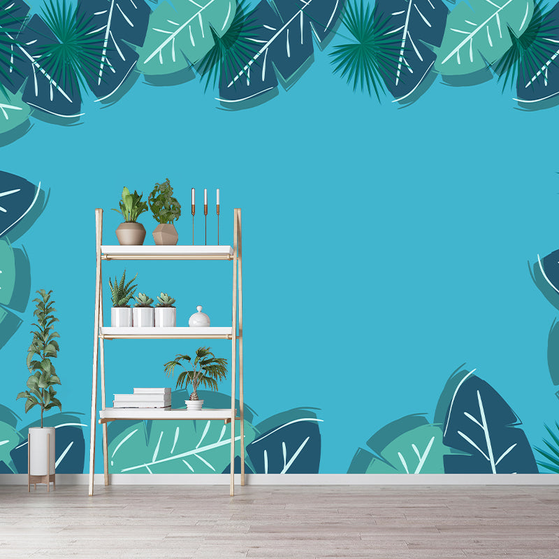 Tropical Plant Mural Mildew Resistant Wallpaper Wall Art for Decoration