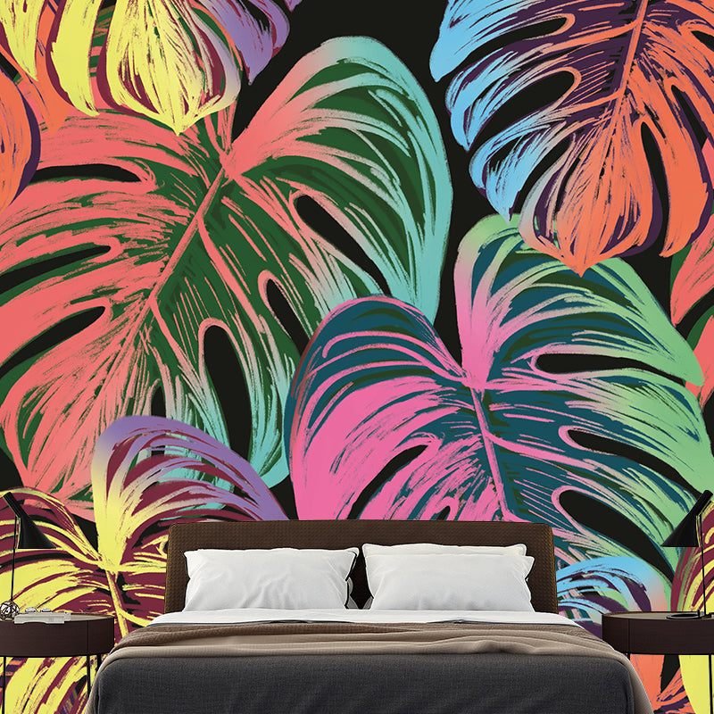 Tropical Plant Mural Mildew Resistant Wallpaper Wall Art for Decoration