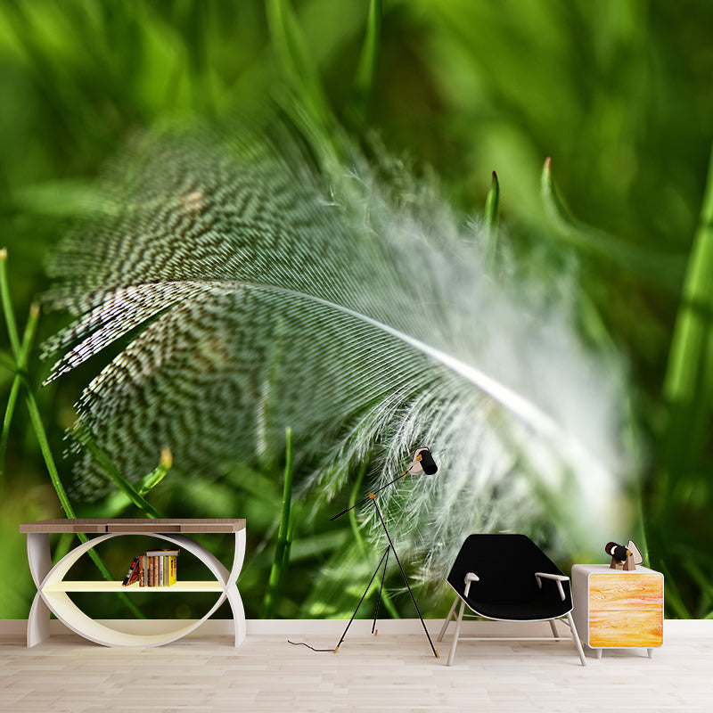 Waterproofing Bird Feather Mural Wallpaper Decorative Wall Art for Home
