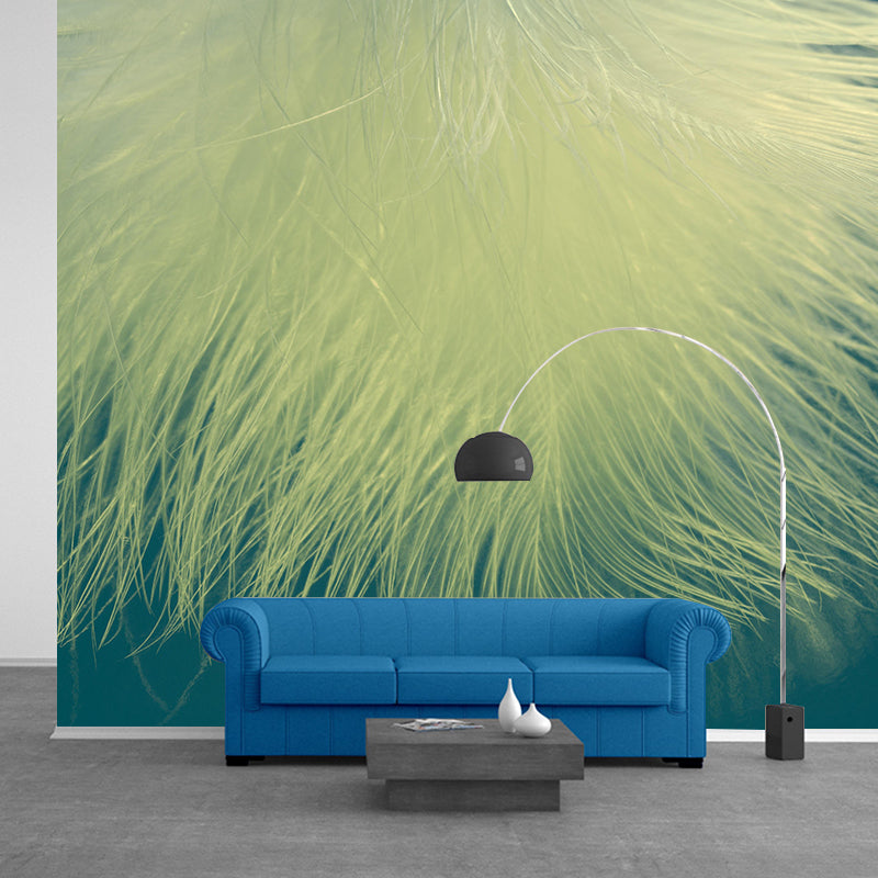 Stain Resistant Bird Feather Mural Wallpaper Decorative Wall Art above Bed