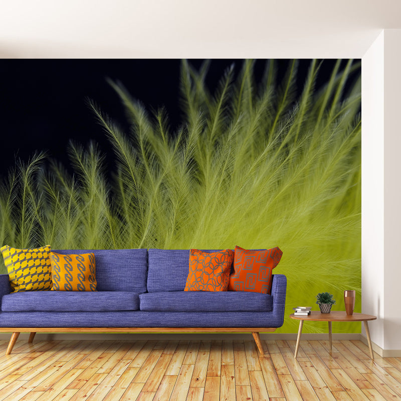 Stain Resistant Bird Feather Mural Wallpaper Decorative Wall Art above Bed