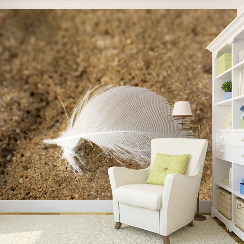 Mildew Resistant Bird Feather Mural Wallpaper Decorative Wall Art for Wall Decor