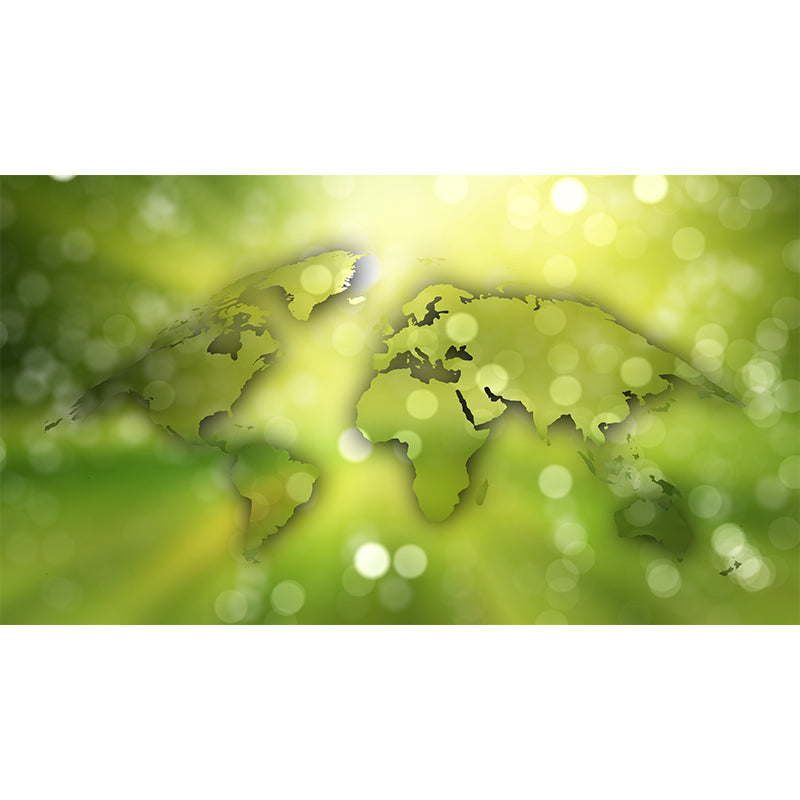 World Map Contemporary Wall Art Waterproofing Mural Wallpaper for Living Room