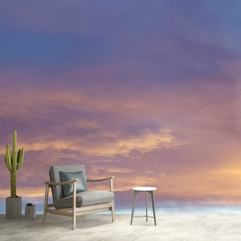 Cloudscape Wallpaper Mural Simple Style Sitting Room Mural for Wall Decor