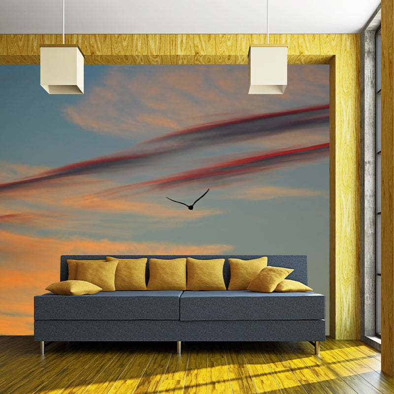 Cloudscape Wallpaper Mural Simple Style Sitting Room Mural for Wall Decor