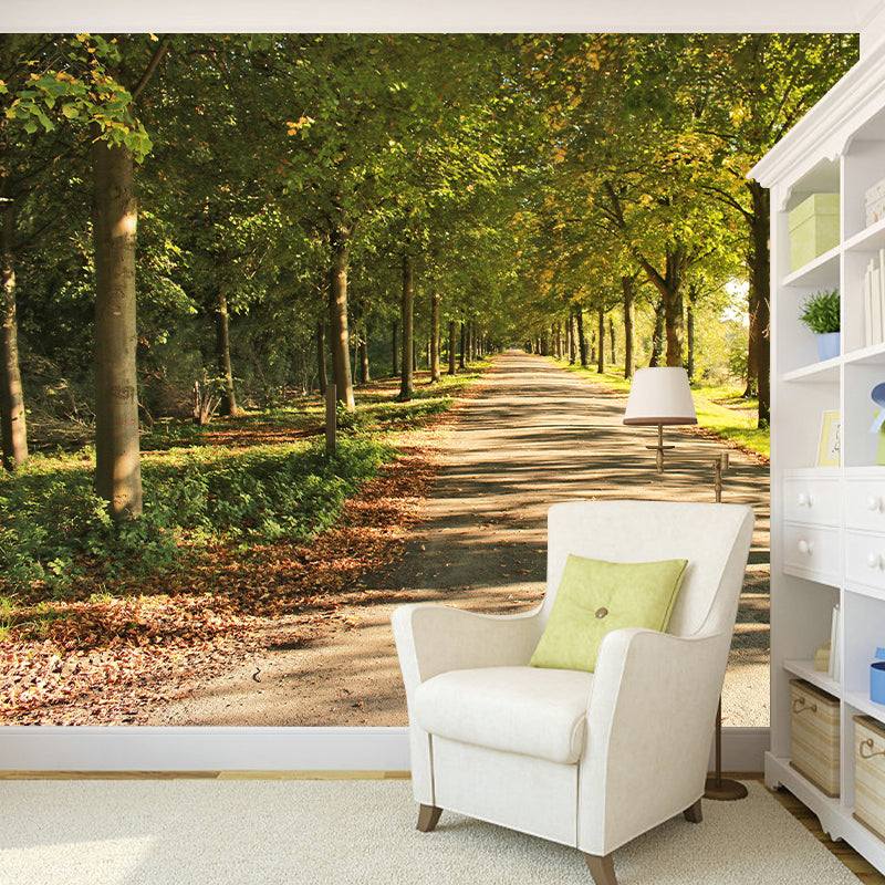 Space Extension Wall Mural Wallpaper Photography Style Mildew Resistant for Living Room