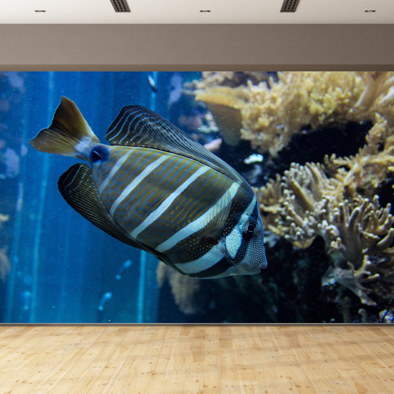 Stain Resistant Seabed Mural Wallpaper Tropical Beach Style for Wall Decor