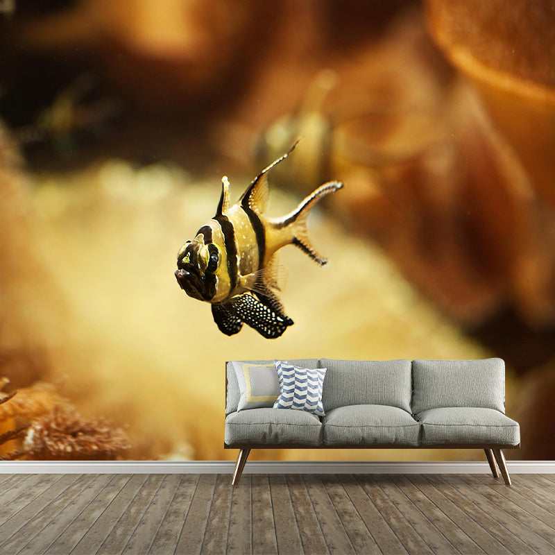 Stain Resistant Seabed Mural Wallpaper Tropical Beach Style for Wall Decor