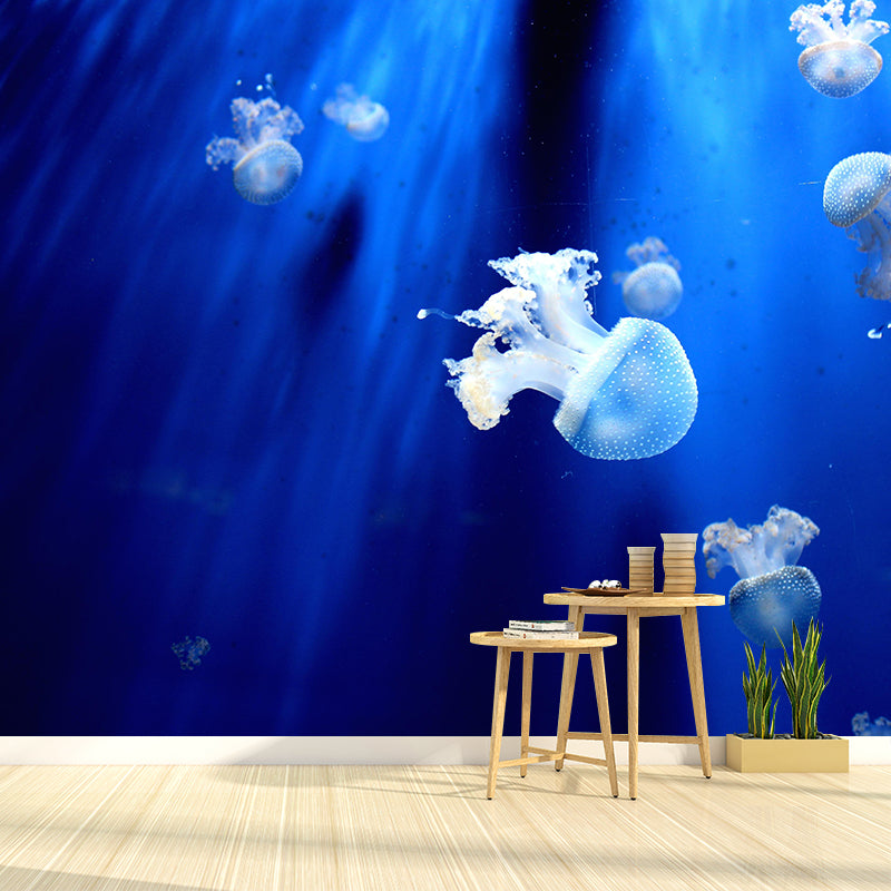 Seabed Mural Wallpaper Tropical Beach Style Mildew Resistant for Decoration