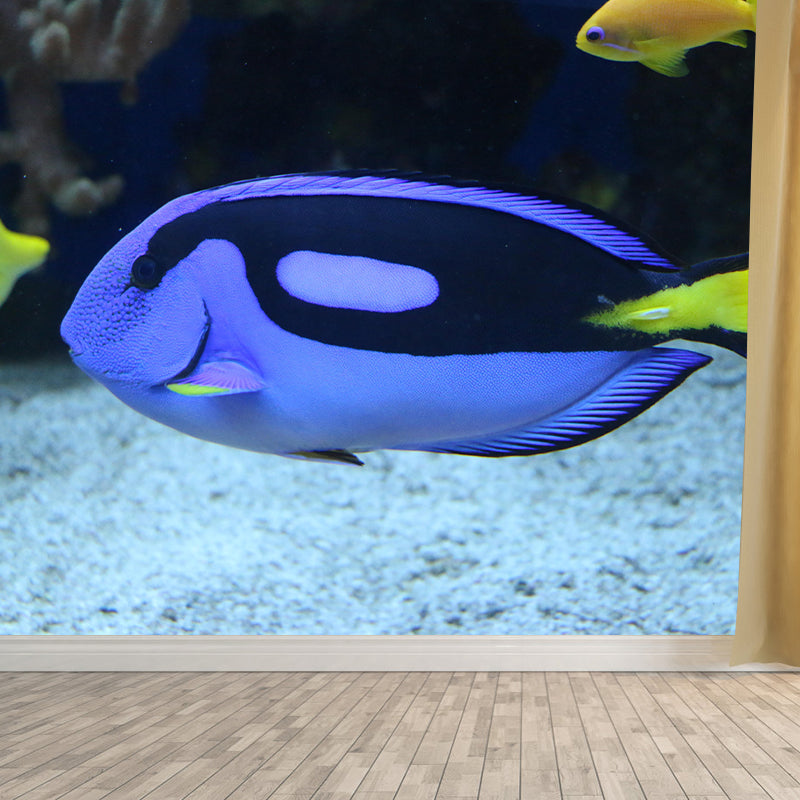 Mildew Resistant Seabed Mural Wallpaper Tropical Beach Style for Decoration