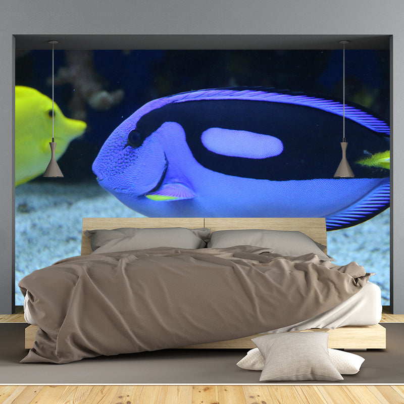 Mildew Resistant Seabed Mural Wallpaper Tropical Beach Style for Decoration