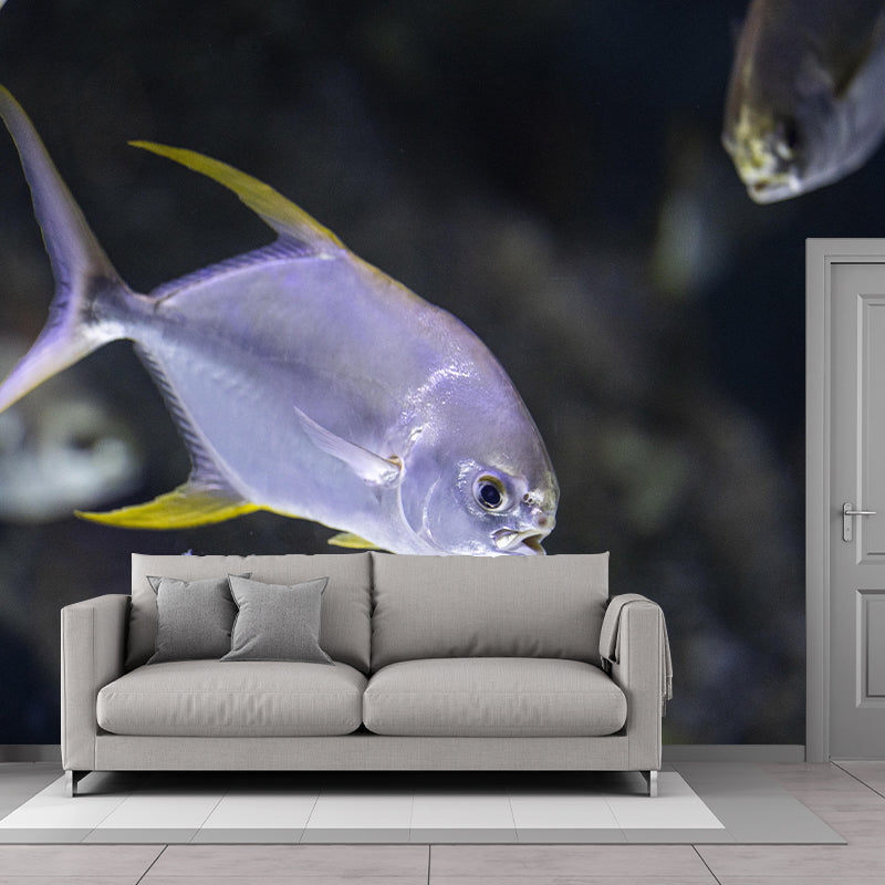 Seabed Mural Wallpaper Tropical Beach Style Mildew Resistant for Living Room