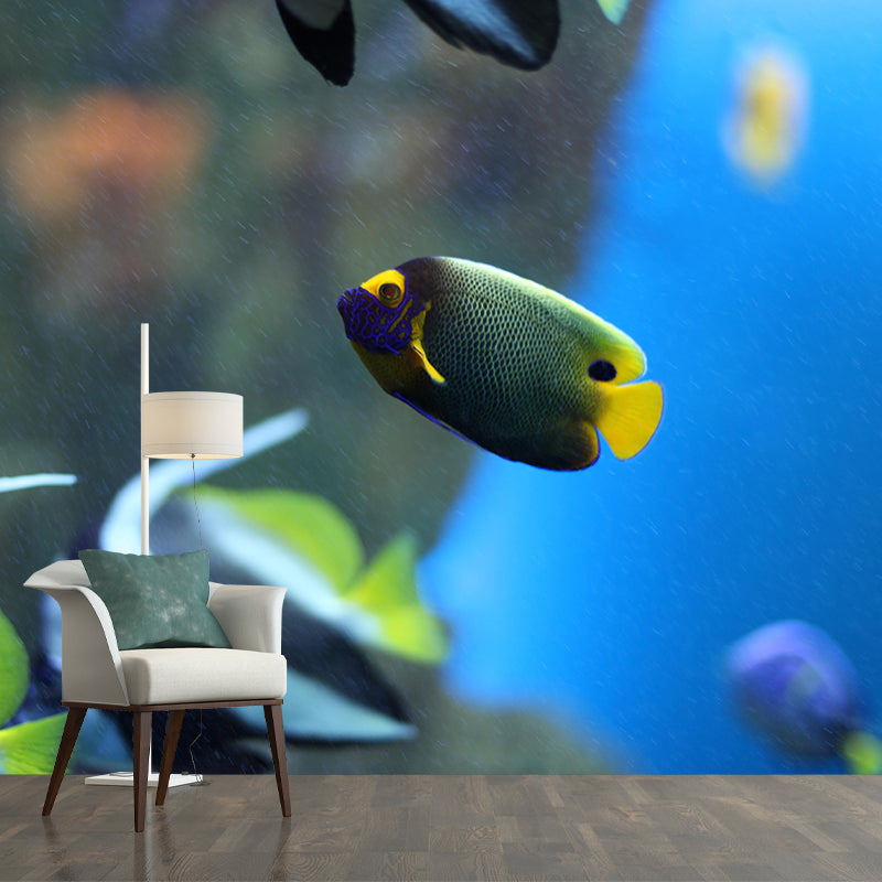 Tropical Beach Seabed Mural Wallpaper Mildew Resistant for Bedroom