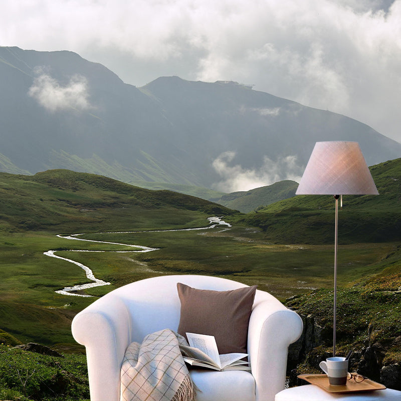 Tall Mountain Mural Wallpaper Modern Style Mildew Resistant Office Wall Mural