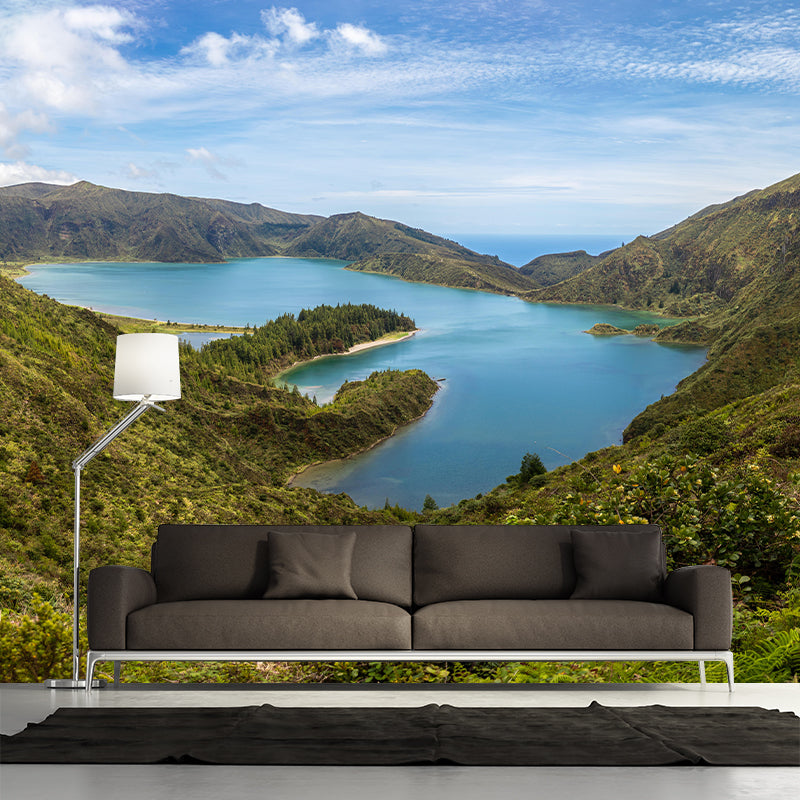 Mountain Wall Mural Wallpaper Modern Style Mildew Resistant Wall Mural for Home