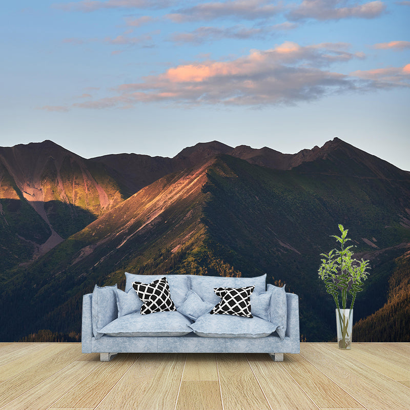 Large Mountain Mural Wallpaper Modern Style Mildew Resistant for Accent Wall