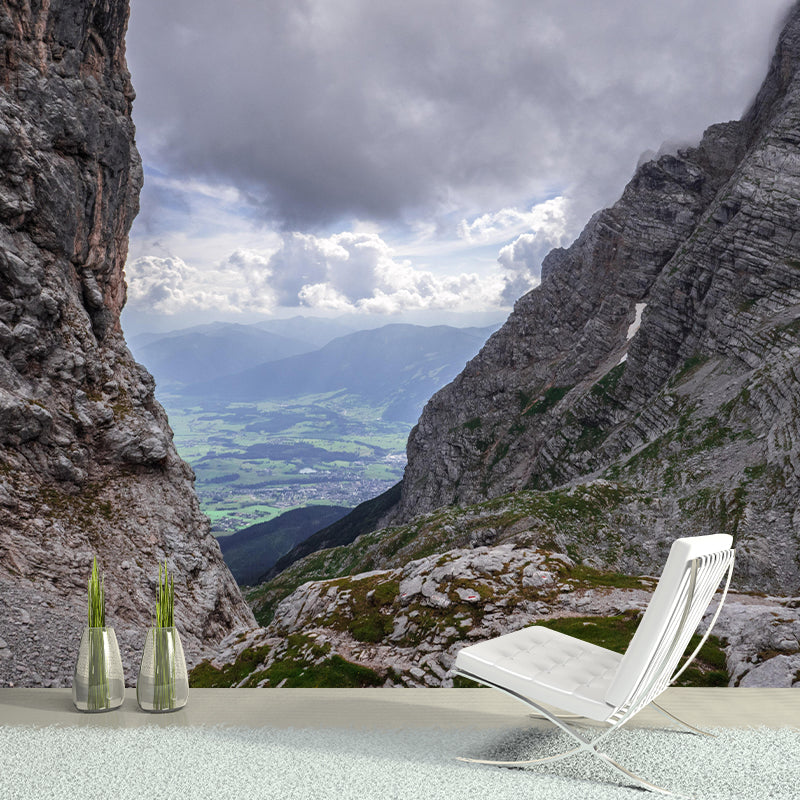 Mountain Wall Mural Wallpaper Modern Style Mildew Resistant for Dining Room