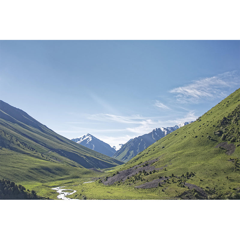 Mountain Wall Mural Wallpaper Modern Style Mildew Resistant for Dining Room