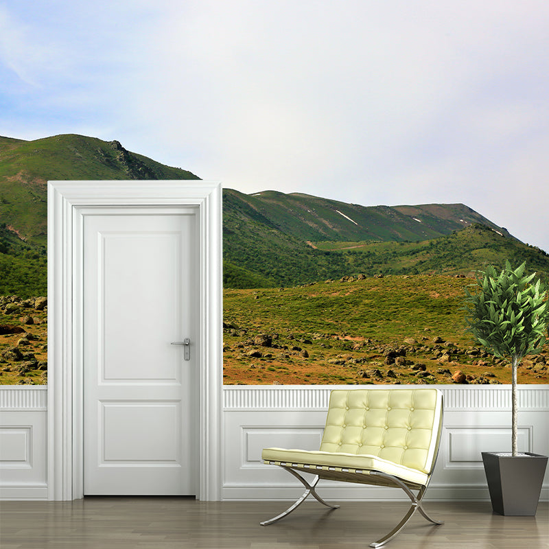 Huge Mountain Wall Mural Wallpaper Modern Style Mildew Resistant for Bedroom