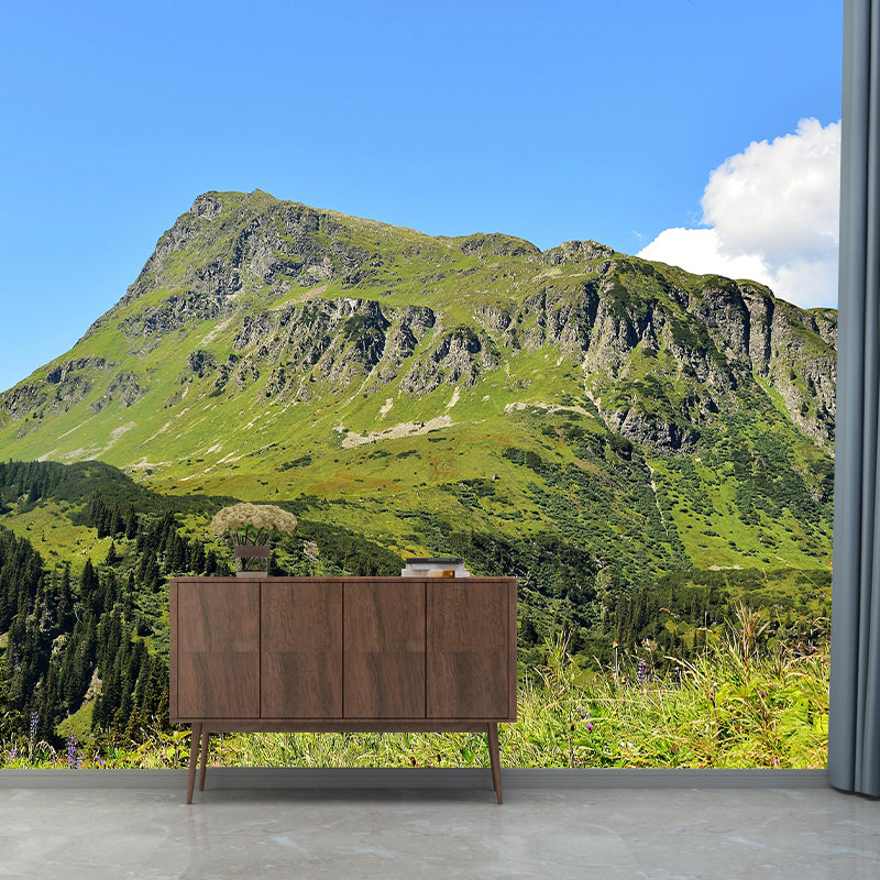 Huge Mountain Wall Mural Wallpaper Modern Style Mildew Resistant for Bedroom