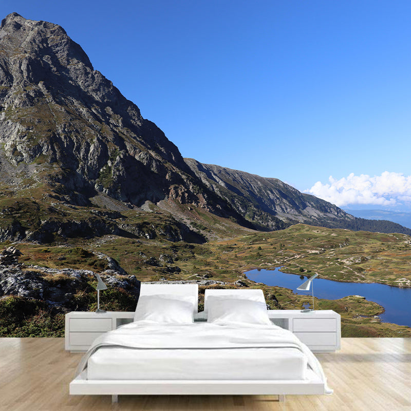 Huge Mountain Wall Mural Wallpaper Modern Style Mildew Resistant for Bedroom